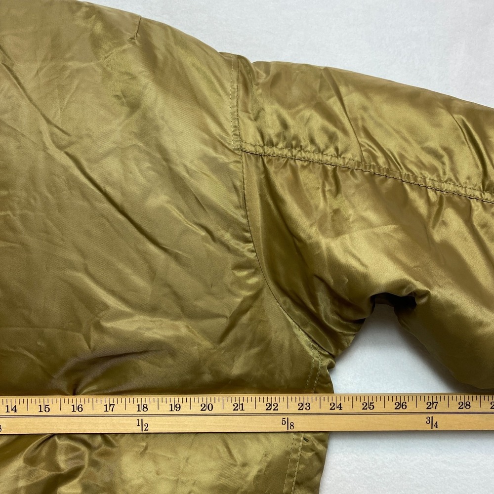 MA-1 Air Force Military Flight Jacket Mens Small Green Full Zip Orange Lining - Picture 11 of 13